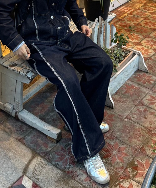 Gaphos (ガフォス)の「2wayスナップバルーンフリンジデニムパンツ/セットアップ可(デニムパンツ・メンズ・ブルー/ブラック・1/2/3)」の11枚目の写真