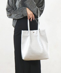 【MAISON BREEZE】クロコ型押し ミドルタックトートバッグ SNBD