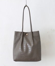 【MAISON BREEZE】クロコ型押し ミドルタックトートバッグ SNBD