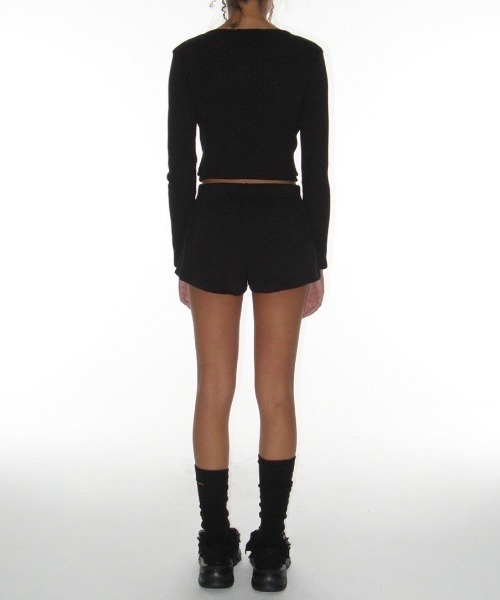 CRANK（クランク）の「【CRANK】HEART BUTTON EYELET CARDIGAN / 【クランク】ハートボタンアイレット長袖カーディガン（カーディガン/ボレロ・レディース・ホワイト/レッド/ブラック・ONE SIZE）」の14枚目の写真