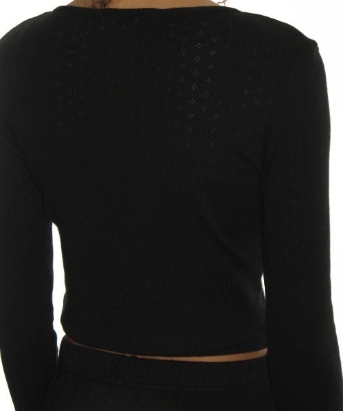 CRANK（クランク）の「【CRANK】HEART BUTTON EYELET CARDIGAN / 【クランク】ハートボタンアイレット長袖カーディガン（カーディガン/ボレロ・レディース・ホワイト/レッド/ブラック・ONE SIZE）」の17枚目の写真