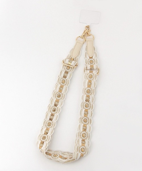 GLOBAL WORK(グローバルワーク)の「刺繍テープマルチWAYショルダー/327812(スマホグッズ・レディース・ベージュ/ブラック/ベージュ系その他4/グレイッシュベージュ/グレー系その他6/ホワイト系その他5/グレー系その他4/ベージュ系その他3/グレー系その他3/ブラック系その他/ホワイト系その他3/ブラック系1/ホワイト系その他/ベージュ系その他・ONE SIZE)」の2枚目の写真