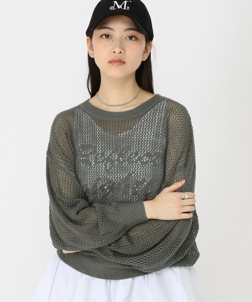セール】3.3Field Trip／メッシュロゴニットプルオーバー