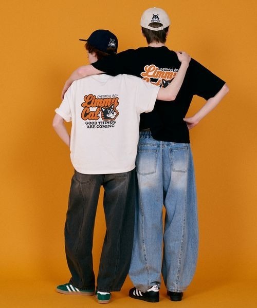 PBLIM(ページボーイリム)の「《UNISEX》LIMMY CATグラフィックTシャツ(Tシャツ/カットソー・レディース・ブラック/オフホワイト・LARGE/MEDIUM)」の7枚目の写真