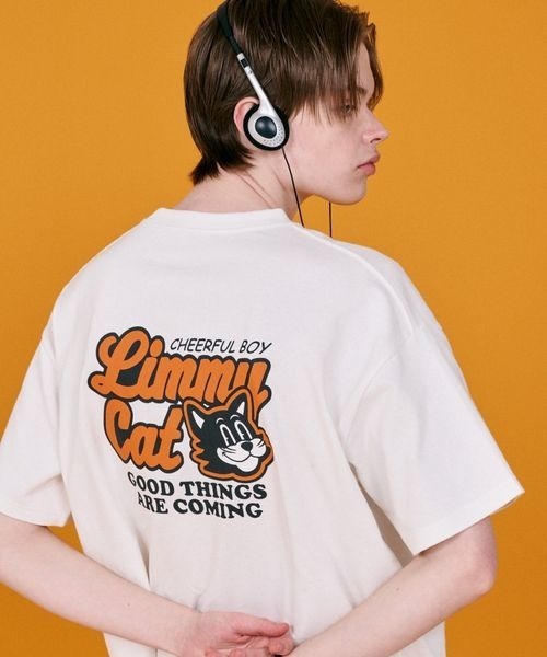 PBLIM(ページボーイリム)の「《UNISEX》LIMMY CATグラフィックTシャツ(Tシャツ/カットソー・レディース・ブラック/オフホワイト・LARGE/MEDIUM)」の8枚目の写真