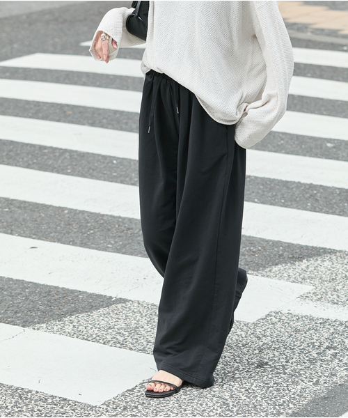 JOURNAL STANDARD(ジャーナルスタンダード)の「サマー裏毛イージーワイドパンツ(スウェットパンツ・レディース・チャコールグレー/ブラック・FREE)」の22枚目の写真