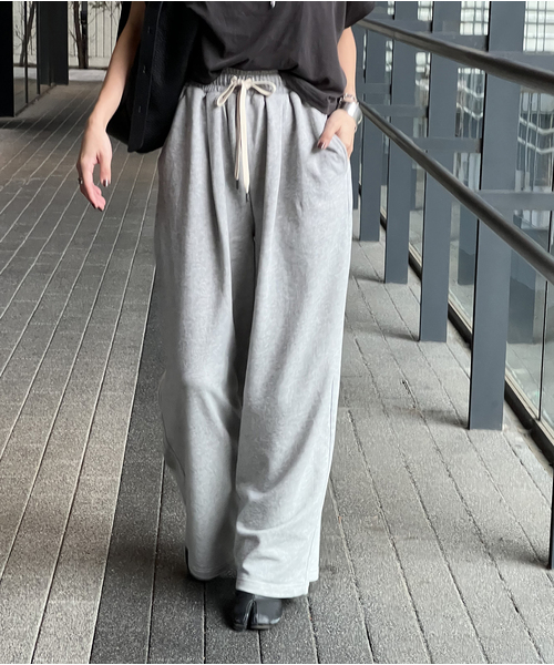JOURNAL STANDARD(ジャーナルスタンダード)の「サマー裏毛イージーワイドパンツ(スウェットパンツ・レディース・チャコールグレー/ブラック・FREE)」の7枚目の写真
