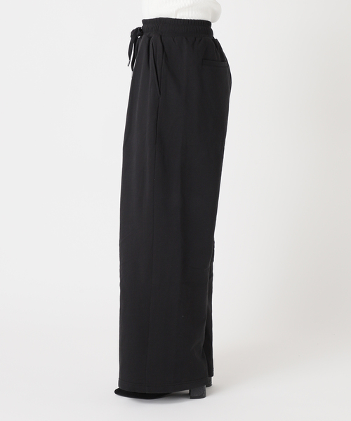 JOURNAL STANDARD(ジャーナルスタンダード)の「サマー裏毛イージーワイドパンツ(スウェットパンツ・レディース・チャコールグレー/ブラック・FREE)」の4枚目の写真