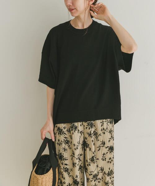 ITEMS URBANRESEARCH（アイテムズ アーバンリサーチ）の「ニットTシャツ（ニット/セーター・レディース・オレンジ/モカ/オフホワイト/ブラック/ブラウン系その他/チャコールグレー・FREE）」の8枚目の写真