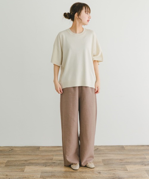 【アイテムズ アーバンリサーチ（レディース）】ニットTシャツ ITEMS URBANRESEARCH ニット セーター ニットTシャツ レディース