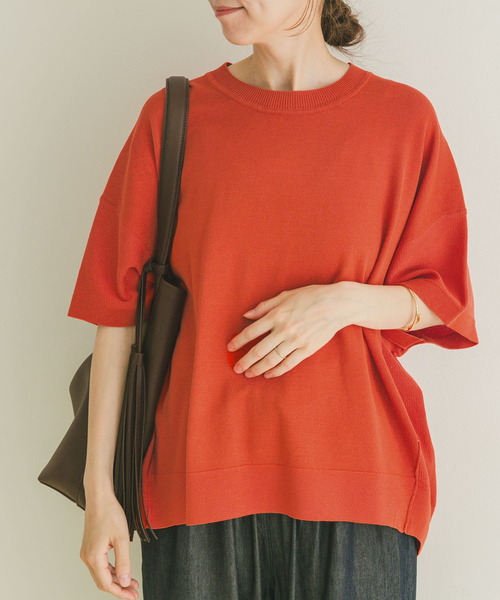 【アイテムズ アーバンリサーチ（レディース）】ニットTシャツ ITEMS URBANRESEARCH ニット セーター ニットTシャツ レディース