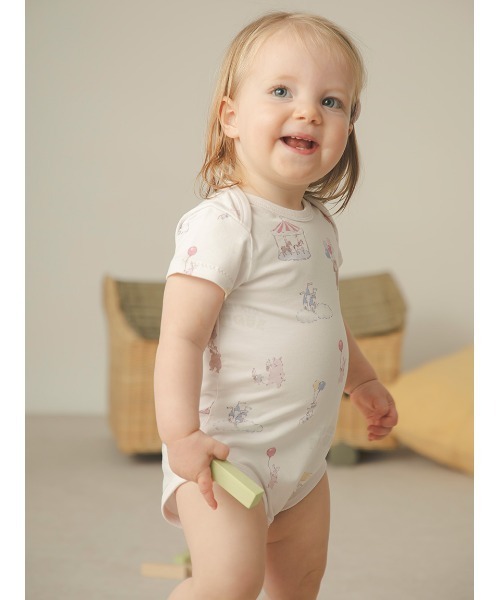 gelato pique(ジェラートピケ)の「【BABY】半袖ボディスーツ(ロンパース・キッズ・レッド/ブルー/ライトピンク/ミント/クリーム/オフホワイト/ピンク/イエロー/グレー/ベージュ・70/80)」の12枚目の写真