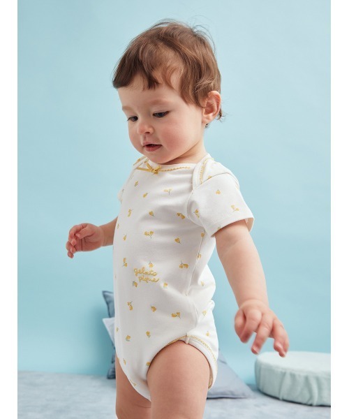 gelato pique(ジェラートピケ)の「【BABY】半袖ボディスーツ(ロンパース・キッズ・レッド/ブルー/ライトピンク/ミント/クリーム/オフホワイト/ピンク/イエロー/グレー/ベージュ・70/80)」の20枚目の写真