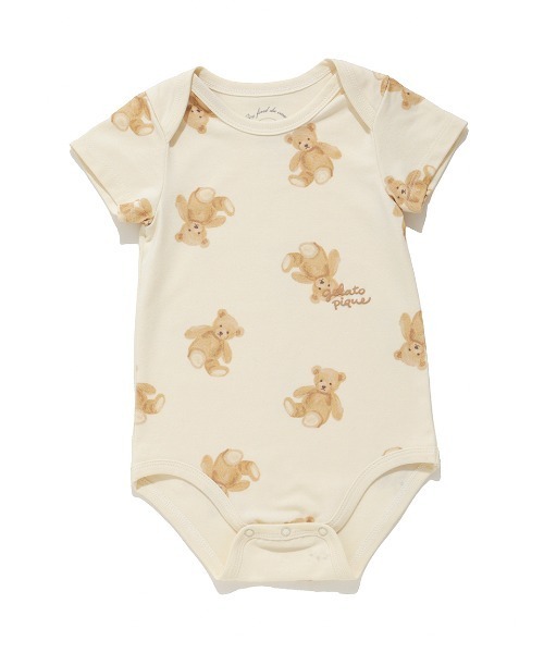 gelato pique(ジェラートピケ)の「【BABY】半袖ボディスーツ(ロンパース・キッズ・レッド/ブルー/ライトピンク/ミント/クリーム/オフホワイト/ピンク/イエロー/グレー/ベージュ・70/80)」の22枚目の写真