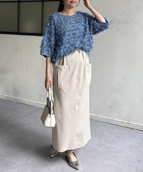 Chez toi(シェトワ)の「シアーフリンジブラウス(シャツ/ブラウス・レディース・ホワイト/ブルー/ブラック・FREE)」の20枚目の写真