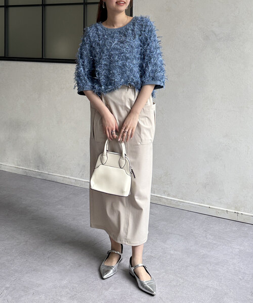 Chez toi(シェトワ)の「シアーフリンジブラウス(シャツ/ブラウス・レディース・ホワイト/ブルー/ブラック・FREE)」の19枚目の写真