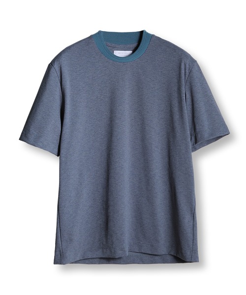 MEN'S BIGI（メンズビギ）の「ドットメッシュジャージTシャツ＜吸水速乾/通気性＞（Tシャツ/カットソー・メンズ・ネイビー/グレー/ブルー・02/03/04）」の3枚目の写真