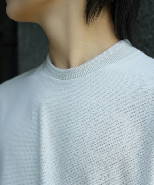 MEN'S BIGI（メンズビギ）の「ドットメッシュジャージTシャツ＜吸水速乾/通気性＞（Tシャツ/カットソー・メンズ・ネイビー/グレー/ブルー・02/03/04）」の14枚目の写真