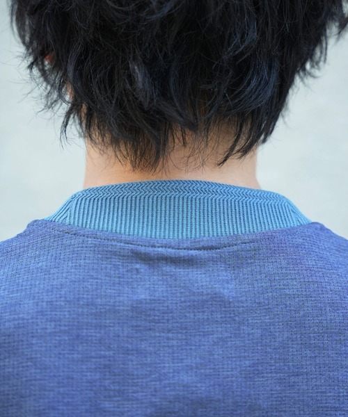 MEN'S BIGI（メンズビギ）の「ドットメッシュジャージTシャツ＜吸水速乾/通気性＞（Tシャツ/カットソー・メンズ・ネイビー/グレー/ブルー・02/03/04）」の20枚目の写真