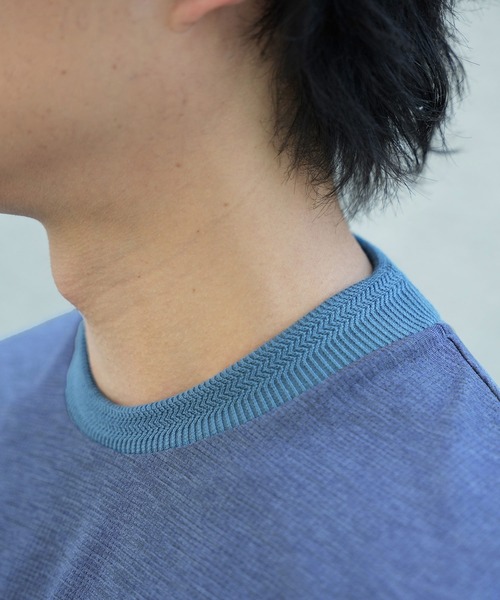 MEN'S BIGI（メンズビギ）の「ドットメッシュジャージTシャツ＜吸水速乾/通気性＞（Tシャツ/カットソー・メンズ・ネイビー/グレー/ブルー・02/03/04）」の15枚目の写真