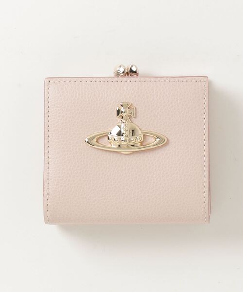 Vivienne Westwood(ヴィヴィアンウエストウッド)の「EXECUTIVE LEATHER BIFOLD CLASP WALLET(財布・メンズ・ブラック/ライトピンク/ピンク・FREE)」の2枚目の写真