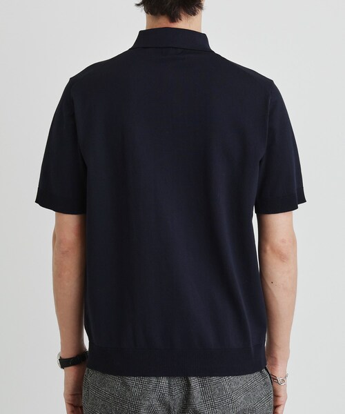 TAKEO KIKUCHI（タケオキクチ）の「テーラードニット ポロシャツ（ポロシャツ・メンズ・ブルー/ライトグレー/ネイビー・02/03/04）」の7枚目の写真