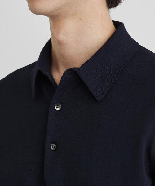 TAKEO KIKUCHI（タケオキクチ）の「テーラードニット ポロシャツ（ポロシャツ・メンズ・ブルー/ライトグレー/ネイビー・02/03/04）」の9枚目の写真