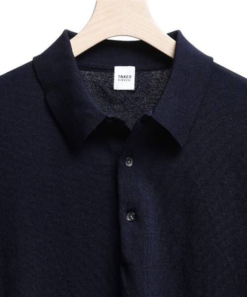 TAKEO KIKUCHI（タケオキクチ）の「テーラードニット ポロシャツ（ポロシャツ・メンズ・ブルー/ライトグレー/ネイビー・02/03/04）」の14枚目の写真