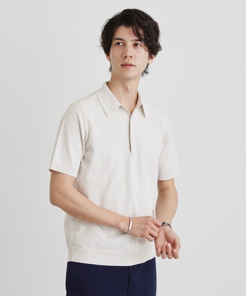 TAKEO KIKUCHI（タケオキクチ）の「テーラードニット ポロシャツ（ポロシャツ・メンズ・ブルー/ライトグレー/ネイビー・02/03/04）」の17枚目の写真