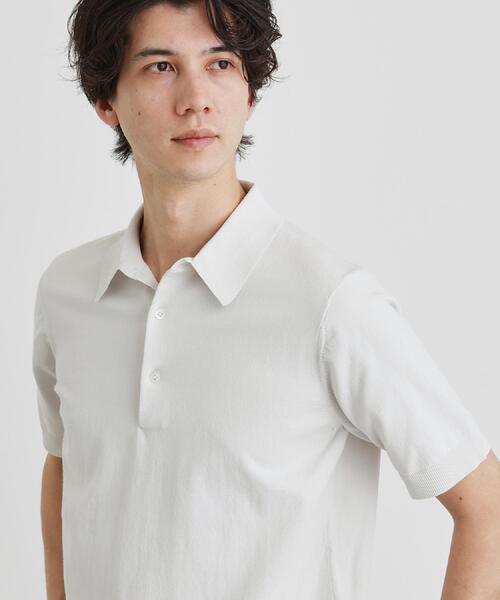 TAKEO KIKUCHI（タケオキクチ）の「テーラードニット ポロシャツ（ポロシャツ・メンズ・ブルー/ライトグレー/ネイビー・02/03/04）」の18枚目の写真