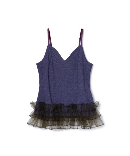 NON TOKYO（ノントーキョー）の「NON TOKYO/ノントーキョー/FRILL CAMISOLE（キャミソール・レディース・グリーン/ネイビー/パープル・FREE）」の3枚目の写真