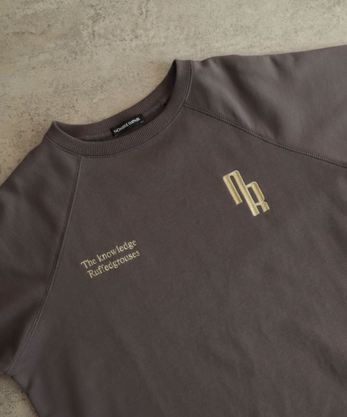 NOMBRE IMPAIR(ノンブルアンペール)の「ミニ裏毛 NR刺繍5分袖P/O(Tシャツ/カットソー・レディース・チャコールグレー/キナリ・FREE)」の9枚目の写真