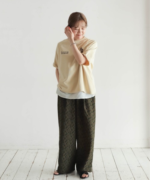 NOMBRE IMPAIR(ノンブルアンペール)の「ミニ裏毛 NR刺繍5分袖P/O(Tシャツ/カットソー・レディース・チャコールグレー/キナリ・FREE)」の19枚目の写真