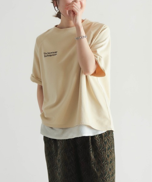 NOMBRE IMPAIR(ノンブルアンペール)の「ミニ裏毛 NR刺繍5分袖P/O(Tシャツ/カットソー・レディース・チャコールグレー/キナリ・FREE)」の21枚目の写真