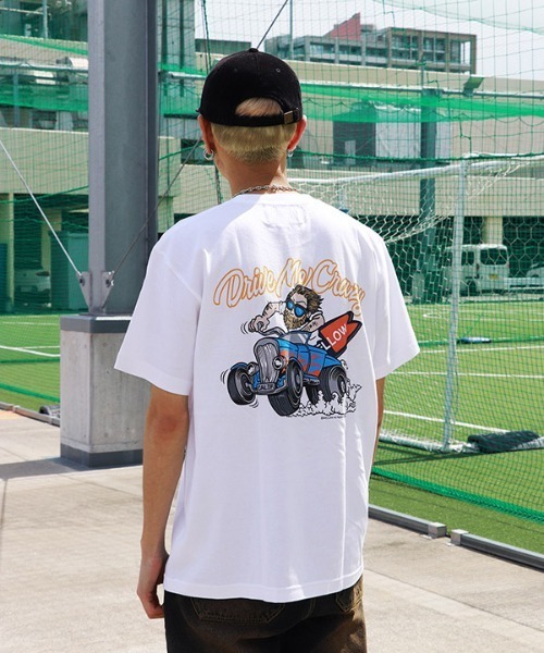MELLOW（メロー）の「DRIVE CRAZY SS TEE（Tシャツ/カットソー・メンズ・ホワイト/グリーン/ブラック・M/L/XL）」の2枚目の写真