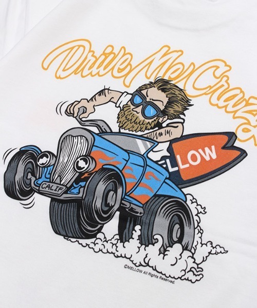 MELLOW（メロー）の「DRIVE CRAZY SS TEE（Tシャツ/カットソー・メンズ・ホワイト/グリーン/ブラック・M/L/XL）」の17枚目の写真