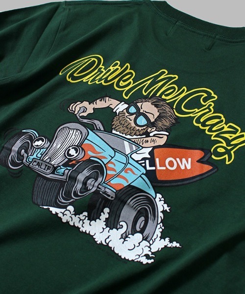 MELLOW（メロー）の「DRIVE CRAZY SS TEE（Tシャツ/カットソー・メンズ・ホワイト/グリーン/ブラック・M/L/XL）」の4枚目の写真