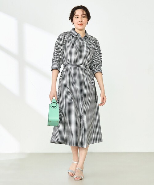 NOLLEY’S(ノーリーズ)の「ウォッシャブル高密度ストレッチシャツワンピース(シャツワンピース・レディース・ネイビー/ブラック系その他・36/38)」の7枚目の写真