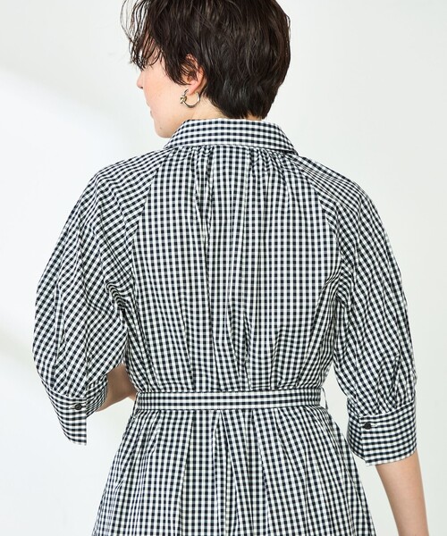 NOLLEY’S(ノーリーズ)の「ウォッシャブル高密度ストレッチシャツワンピース(シャツワンピース・レディース・ネイビー/ブラック系その他・36/38)」の10枚目の写真