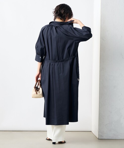 NOLLEY’S(ノーリーズ)の「ウォッシャブル高密度ストレッチシャツワンピース(シャツワンピース・レディース・ネイビー/ブラック系その他・36/38)」の14枚目の写真
