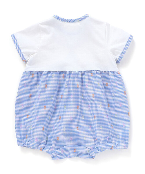 SLAP SLIP BABY(スラップスリップベビー)の「トロンプルイユプリントチェックドットロンパースベビー(60~80cm)(ロンパース・キッズ・ブルー系その他/イエロー系その他・80cm/60cm/70cm)」の14枚目の写真