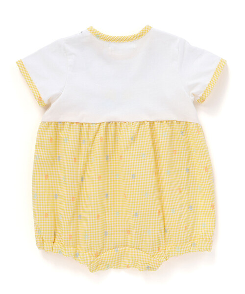 SLAP SLIP BABY(スラップスリップベビー)の「トロンプルイユプリントチェックドットロンパースベビー(60~80cm)(ロンパース・キッズ・ブルー系その他/イエロー系その他・80cm/60cm/70cm)」の16枚目の写真
