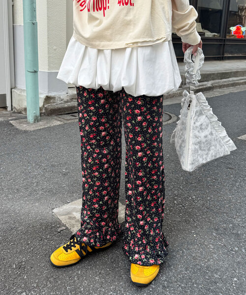 CIAOPANIC（チャオパニック）の「カットフラワーフリルパンツ（その他パンツ・レディース・ブラック/オフホワイト/ベージュ・MEDIUM/SMALL）」の14枚目の写真