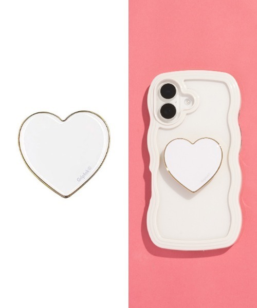 韓国商品/SENTIMENTS ハート スマホグリップ Amazon | ハート モチーフ MagSafe対応 磁力吸着 マグネット