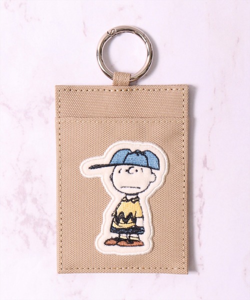 PEANUTS（ピーナッツ）の「(ACT)【PEANUTS】アップリケ シングル パスケース（パスケース・レディース・ブラック/ライトブルー/ベージュ/ダークグリーン・ONE SIZE）」の12枚目の写真