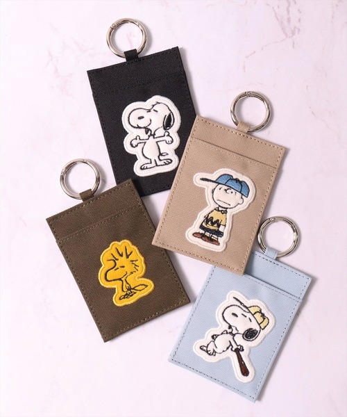 PEANUTS（ピーナッツ）の「(ACT)【PEANUTS】アップリケ シングル パスケース（パスケース・レディース・ブラック/ライトブルー/ベージュ/ダークグリーン・ONE SIZE）」の15枚目の写真