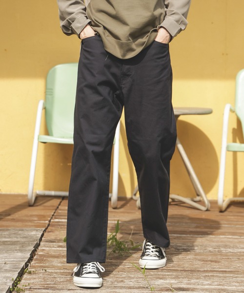 MR.OLIVE（ミスターオリーブ）の「GERMAN DUCK / WASHED WIDE STRIGHT PANTS（チノパンツ・メンズ・ブラック/グリーン・SMALL/MEDIUM/LARGE）」の16枚目の写真