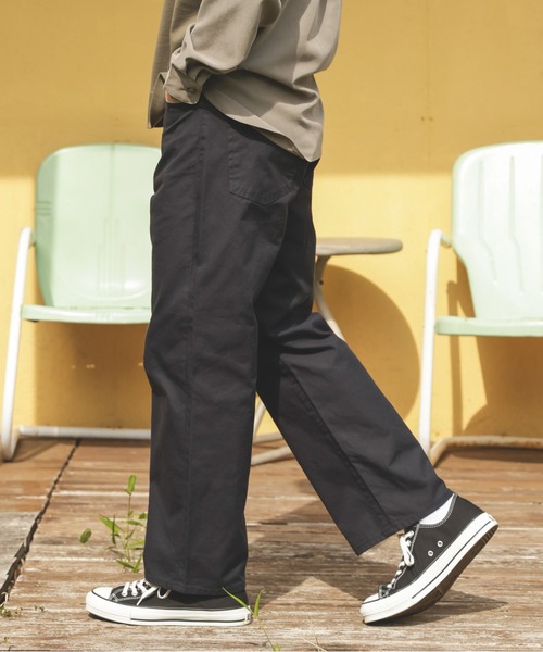 MR.OLIVE（ミスターオリーブ）の「GERMAN DUCK / WASHED WIDE STRIGHT PANTS（チノパンツ・メンズ・ブラック/グリーン・SMALL/MEDIUM/LARGE）」の15枚目の写真