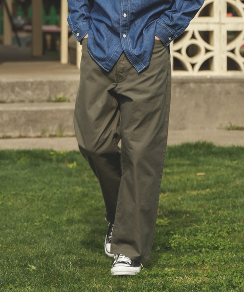 MR.OLIVE（ミスターオリーブ）の「GERMAN DUCK / WASHED WIDE STRIGHT PANTS（チノパンツ・メンズ・ブラック/グリーン・SMALL/MEDIUM/LARGE）」の9枚目の写真