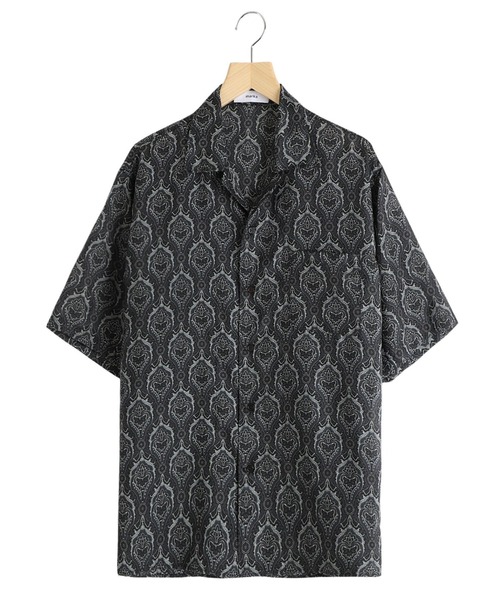 marka（マーカ）の「marka / マーカ：SILK OPEN COLLAR SHIRT：M25A-22SH02B[COR]（シャツ/ブラウス・メンズ・その他1/グレー系その他・2/1）」の2枚目の写真